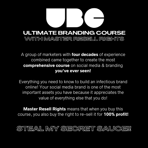 Ultimate Branding Course with Master Resell Rights (MRR)