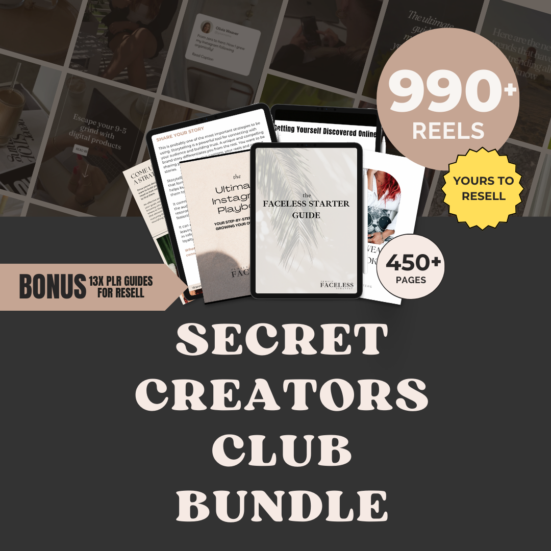 CREATORS CLUB BUNDLE 990+ Reels & 10+PLR Products
